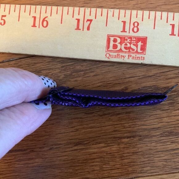Men’s sapphire blue adjustable bow tie, pocket kerchief and cufflinks - Picture 6 of 8